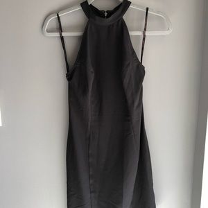 Black form fitting dress short length